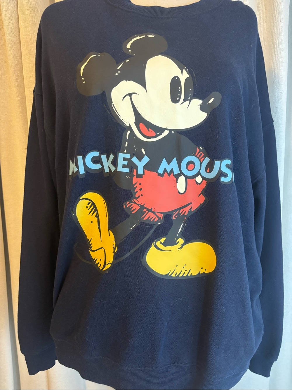 Men’s Disney Navy Crewneck Sweatshirt with Blue Tag XL 46/48
